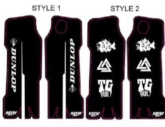 Surron lbx fork guard decals