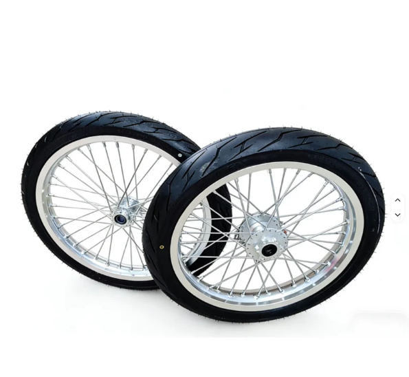 Chrome 17” Thick Talaria Supermoto Wheelset